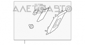 Накладка центральної стійки верхня ремінь ліва Hyundai Elantra AD 17-20 беж