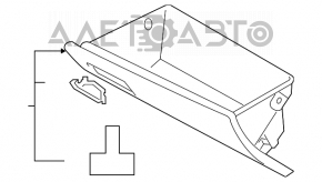 Ящик для рукавичок, бардачок Hyundai Elantra AD 17-20 сірий