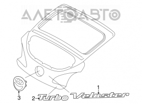 Эмблема-ручка двери багажника Hyundai Veloster 12-13 под камеру