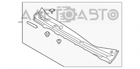 Решетка дворников пластик Subaru Impreza 17- GK