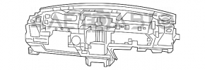 Торпедо передняя панель без AIRBAG Chrysler 200 11-14 царапины, сломана перемычка, царапины