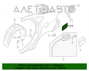 Щиток вентиляции левый Ford Escape MK3 13-19 сломано 2 крепления