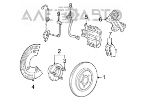 Диск гальмівний задній правий Ford Explorer 12-19 19 мм, діаметр 340,5 мм