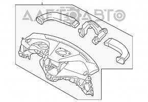 Торпедо передняя панель без AIRBAG Hyundai Veloster 12-17 царапины