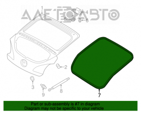 Уплотнитель резина двери багажника Hyundai Veloster 12-17