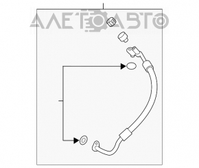 Трубка кондиционера компрессор-печка Subaru Impreza 17- GK Manual a/c
