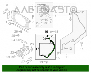 Трубка кондиционера компрессор-печка Subaru Impreza 17- GK Manual a/c