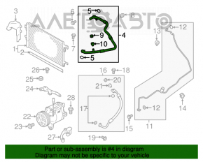 Трубка кондиционера конденсер-компрессор Subaru Impreza 17- GK Manual a/c