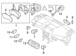 Щиток приладів Subaru Impreza 17- GK під 4 дисплея