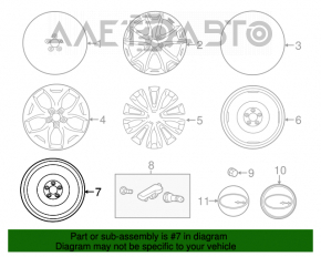 Запасное колесо докатка Subaru Forester 14-18 SJ R17, полноценное