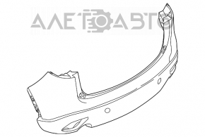 Бампер задний голый Mazda CX-5 13-16 трещина, вмятина тычки сломаны креп отражателей