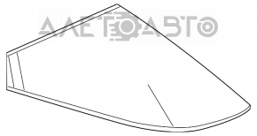 Форточка глухе скло ззаду права Chevrolet Equinox 10-17 чорний відтінок