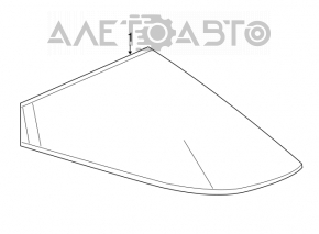 Форточка глухое стекло задняя правая Chevrolet Equinox 10-17 черный оттенок