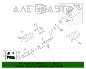 Приемная труба с катализатором Kia Forte 4d 14-16 дорест 1.8