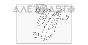 Накладка центральной стойки верхняя ремень левая Kia Forte 4d 14-18