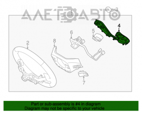 Кнопки управления на руле Kia Forte 4d 14-18 без круиз контроля