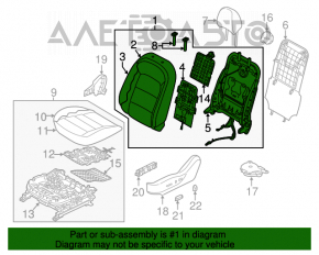 Водительское сидение Kia Forte 4d 14-18 без airbag