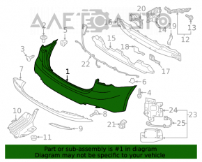 Бампер задній голий Kia Forte 4d 14-16 дорест під парктроніки