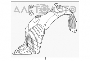 Подкрылок передний правый Kia Forte 4d 14-16 дорест новый OEM оригинал