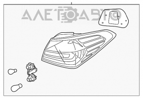 Ліхтар зовнішній крило правий Kia Forte 4d 14-16 дорест галоген новий OEM оригінал