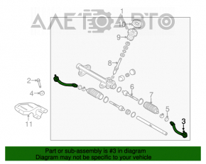 Рульова тяга з наконечником ліва Kia Forte 4d 14-18