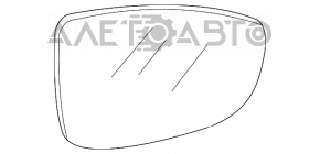 Зеркало боковое левое Mazda CX-5 13-16 6 пинов, графит, с поворотником