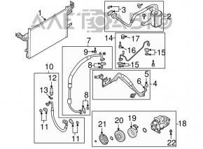 Радиатор кондиционера конденсер Ford Flex 09-12 дорест