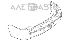 Бампер задній голий Ford Flex 09-12 дорест під фаркоп