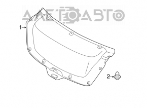Обшивка крышки багажника Hyundai Elantra UD 11-16
