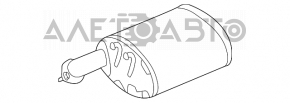 Глушитель задняя часть бочка левый Acura TLX 15-17 FWD вмятина