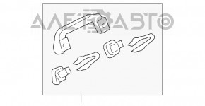 Ручка потолка задняя правая Acura MDX 14-20 царапины