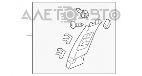 Накладка центральної стійки верхня ремінь ліва Acura TLX 15- беж