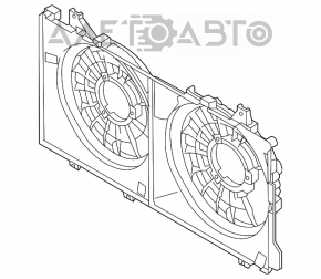 Диффузор кожух радиатора голый Mazda 3 14-18 BM 2.0 2.5 новый OEM оригинал