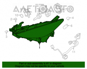 Фара передня права Mazda 3 14-16 у зборі BM дорест ксенон з AFS