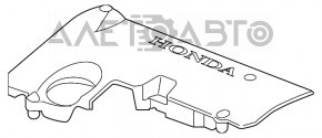 Накладка двигателя Honda Civic X FC 16-21 2.0 трещина, слом креп
