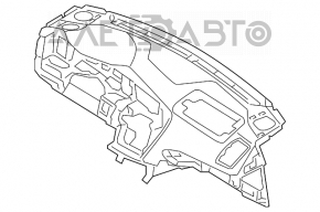 Торпедо передняя панель без AIRBAG Kia Optima 14-15 черн, царапины