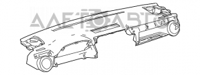 Торпедо передняя панель без AIRBAG Toyota Rav4 16-18 рест серая