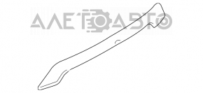Молдинг двери багажника верх без эмблемы Ford Escape MK3 17-19 рест, слом креп