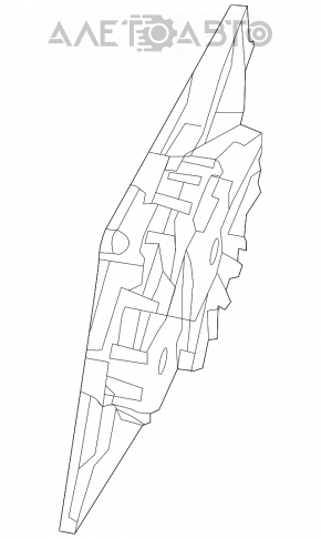 Дифузор кожух радіатора голий Dodge Challenger 09- під одну крильчатку