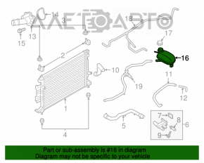 Расширительный бачок охлаждения Ford Escape MK3 17-19 рест 2.5, 2.0T, 1.5T