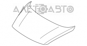 Капот голий Mazda CX-9 16- білий 25D, алюміній, тичка