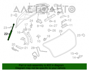 Амортизатор крышки багажника Audi A4 B8 13-16 рест седан