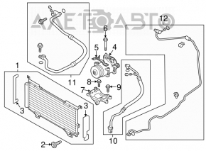 Радиатор кондиционера конденсер Subaru Legacy 15-19 выгнут, прижат
