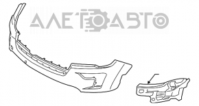 Бампер передний верхняя часть Ford Explorer 18-19 рест, белый, прижат, царапины, надлом креп