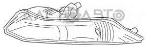 Поворотник дхо/drl левый Ford Mustang mk6 18- рест LED песок