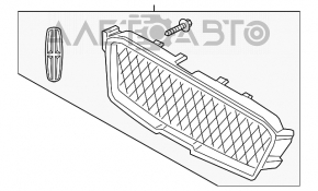 Решітка радіатора grill Lincoln MKZ 17- рест черн новий неоригінал
