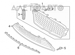 Решетка радиатора grill Lincoln MKZ 17- рест хром новый неоригинал