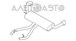 Глушитель задняя часть бочка BMW X5 E70 07-13 4.8