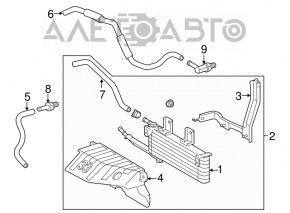 Радіатор охолодження кпп голий Lexus RX350 10-15