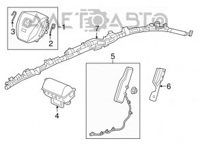 Подушка безпеки airbag бічна шторка ліва Honda CRV 17-19 без люка, що стрільнула